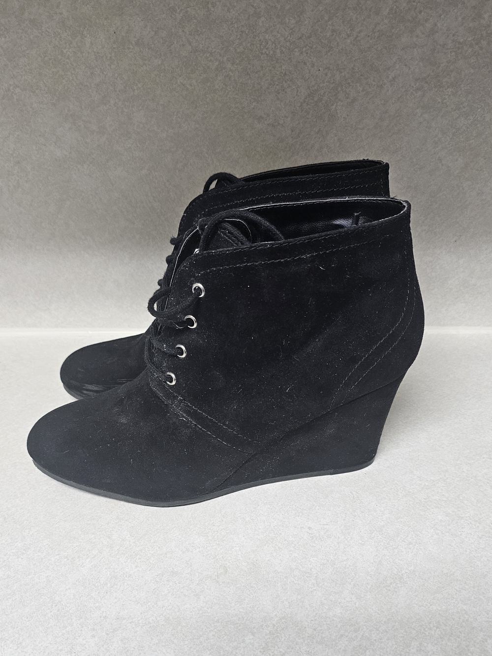 ZARA Alexie Black Wedge Booties